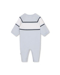Cotton press stud jumpsuit - Ciel