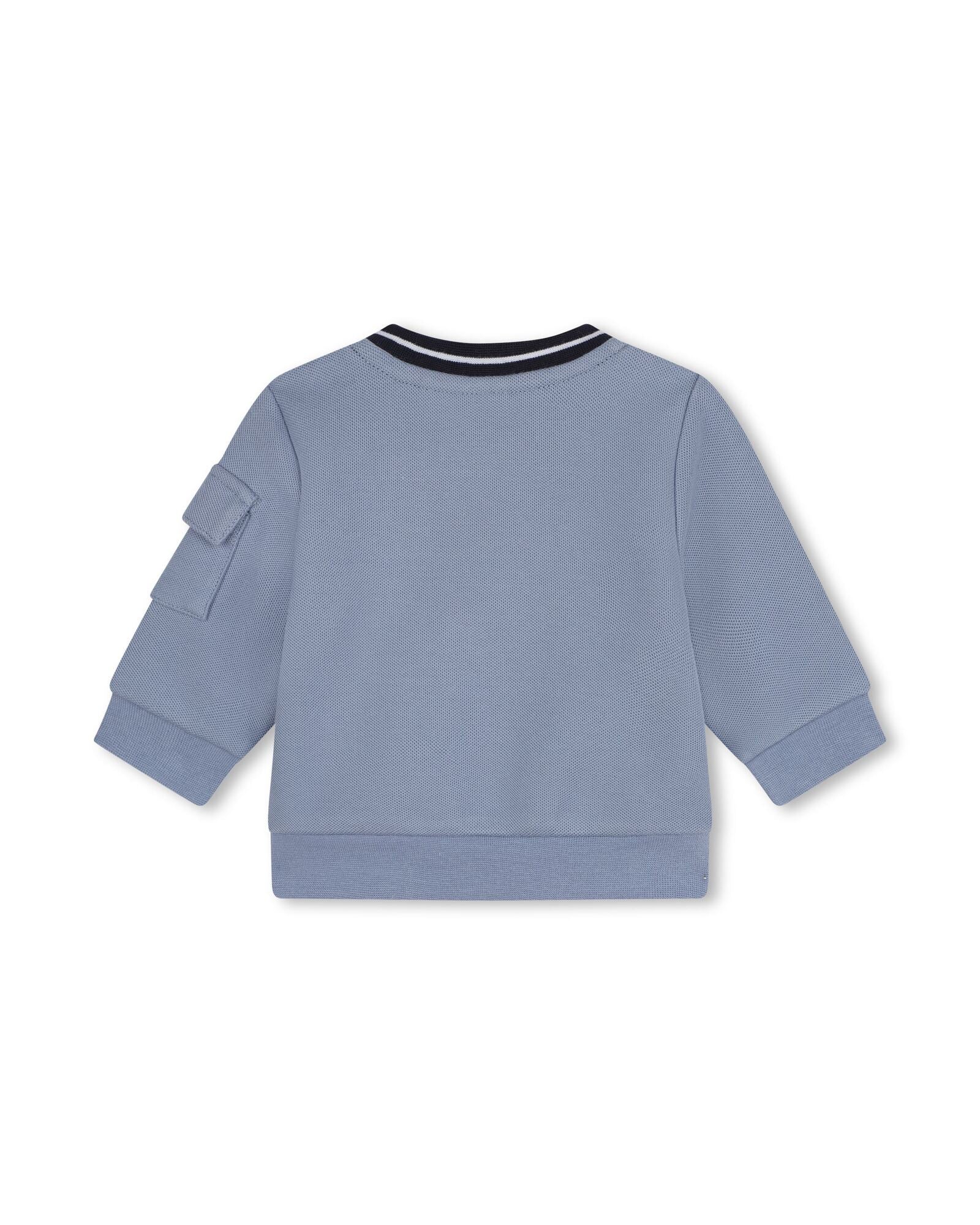 3-piece tracksuit set with cotton cardigan - Mist