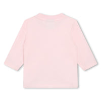 T-shirt à manches longues à col rond en coton - Baby Pink