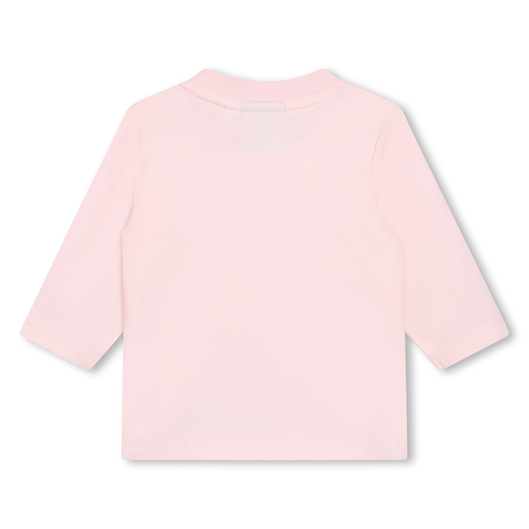 T-shirt à manches longues à col rond en coton - Baby Pink