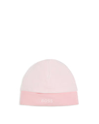 Bonnet de naissance en velours - Pink