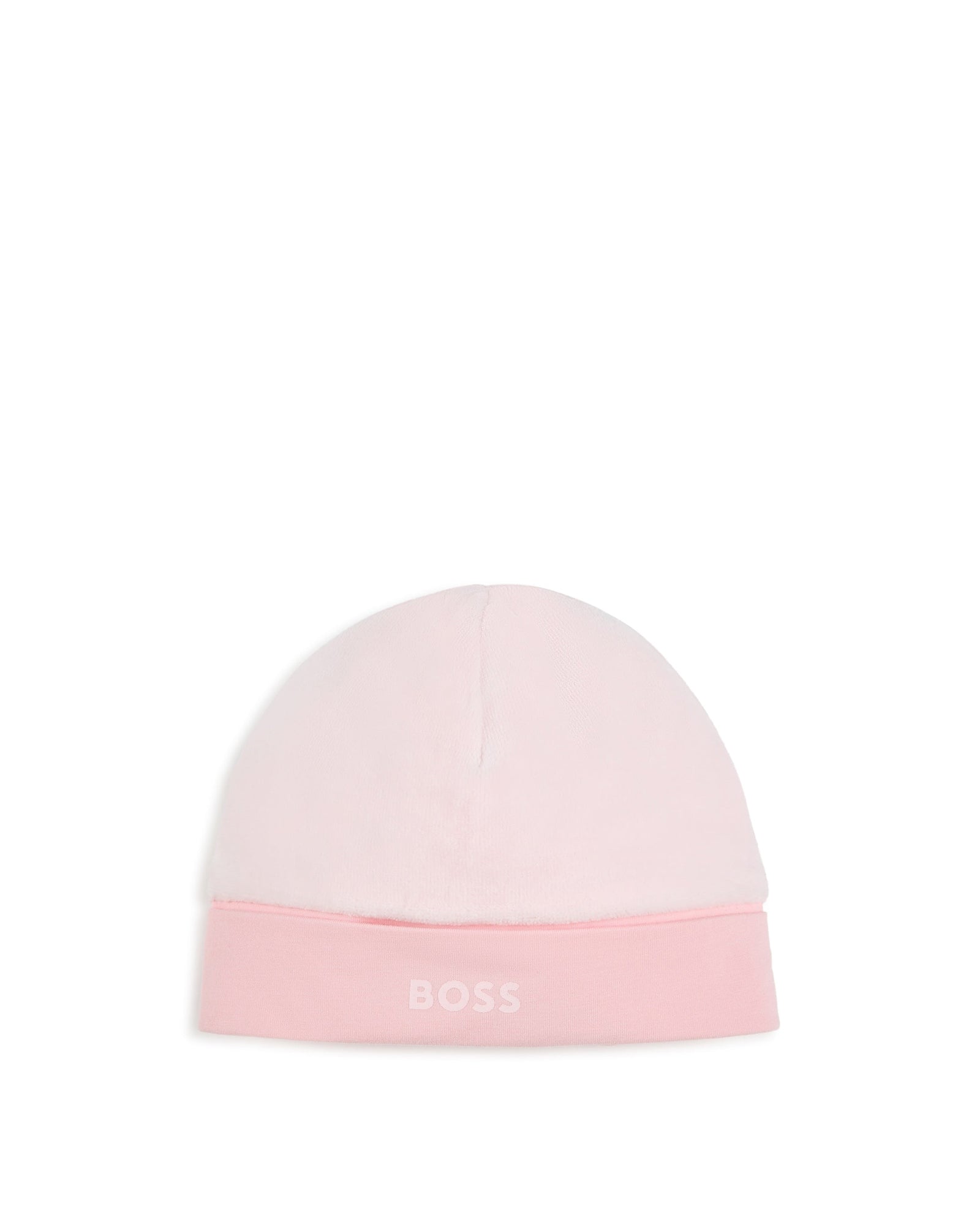 Bonnet de naissance en velours - Pink
