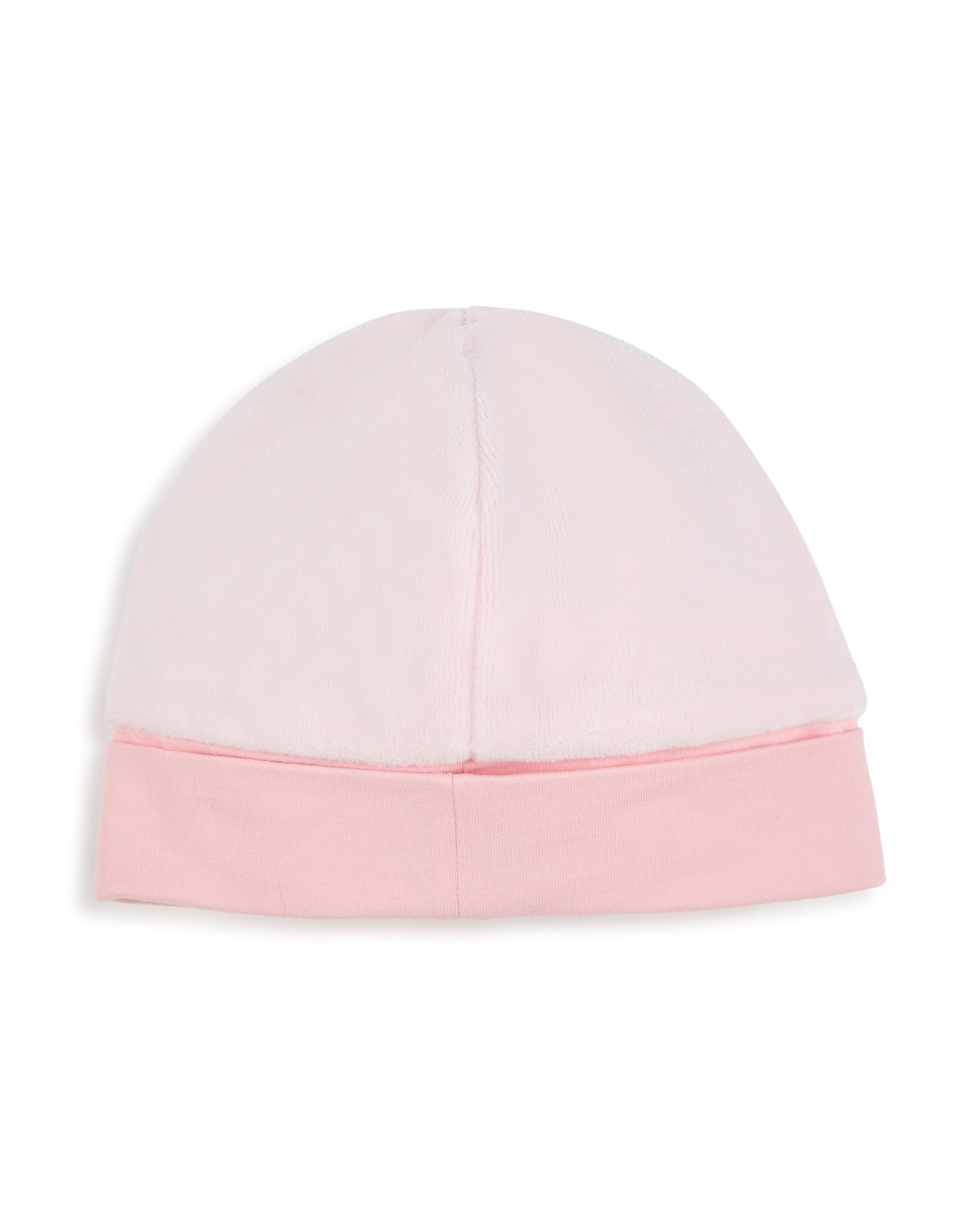 Bonnet de naissance en velours - Pink