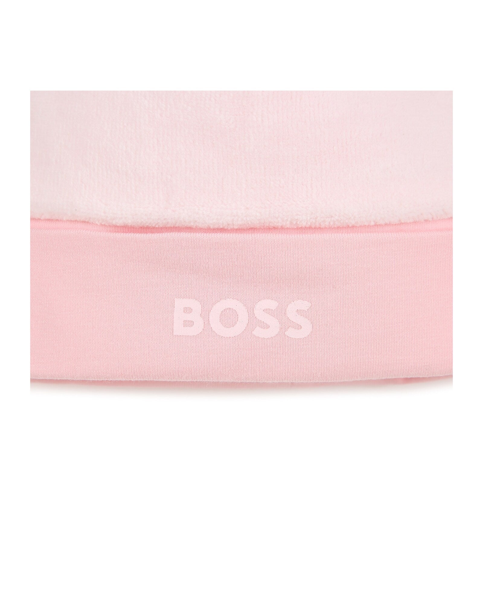 Bonnet de naissance en velours - Pink