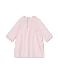 Cotton fancy print dress - Baby Pink