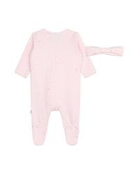 Cotton fantasy print pyjama and headband set - Baby Pink