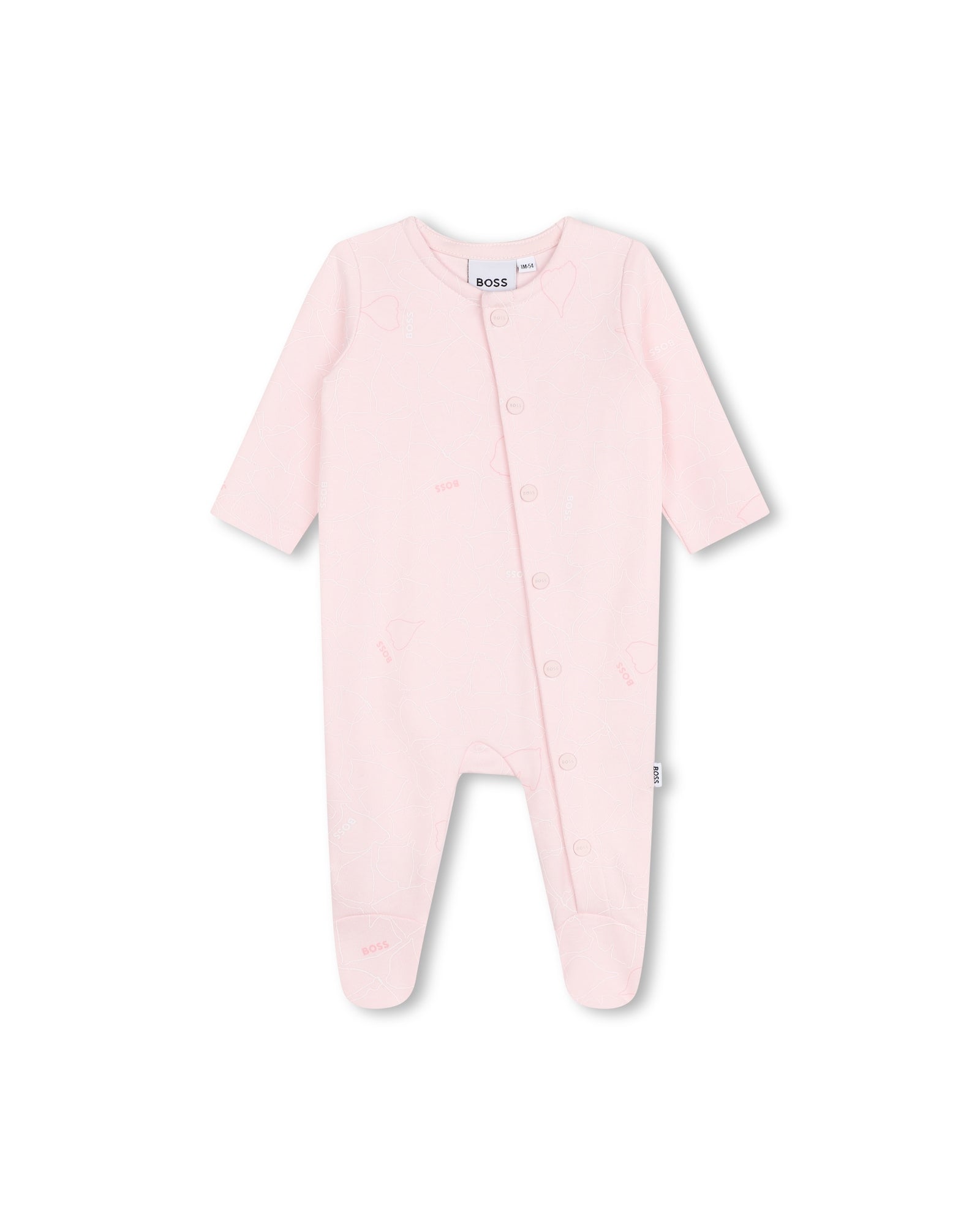 Cotton fantasy print pyjama and headband set - Baby Pink