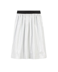 Long shiny skirt - Silver