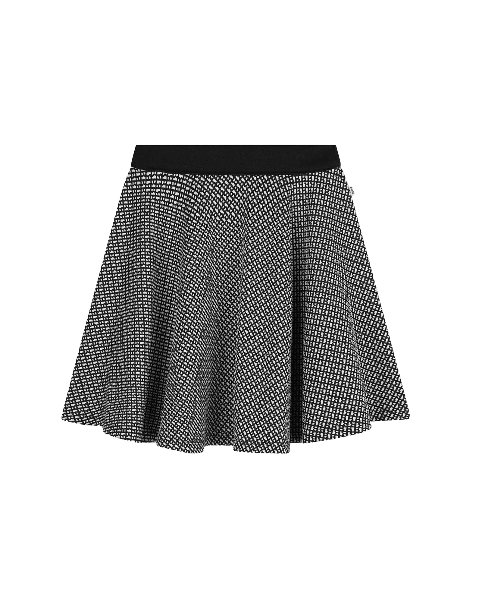 Jupe patineuse en jacquard - Black