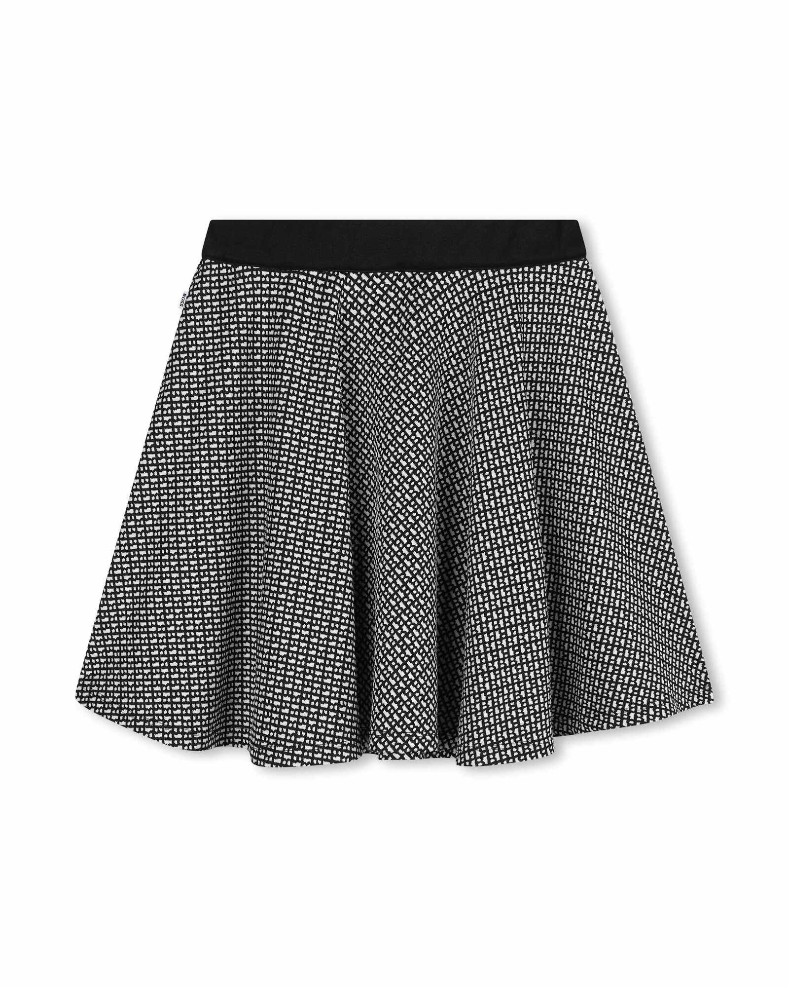Jupe patineuse en jacquard - Black