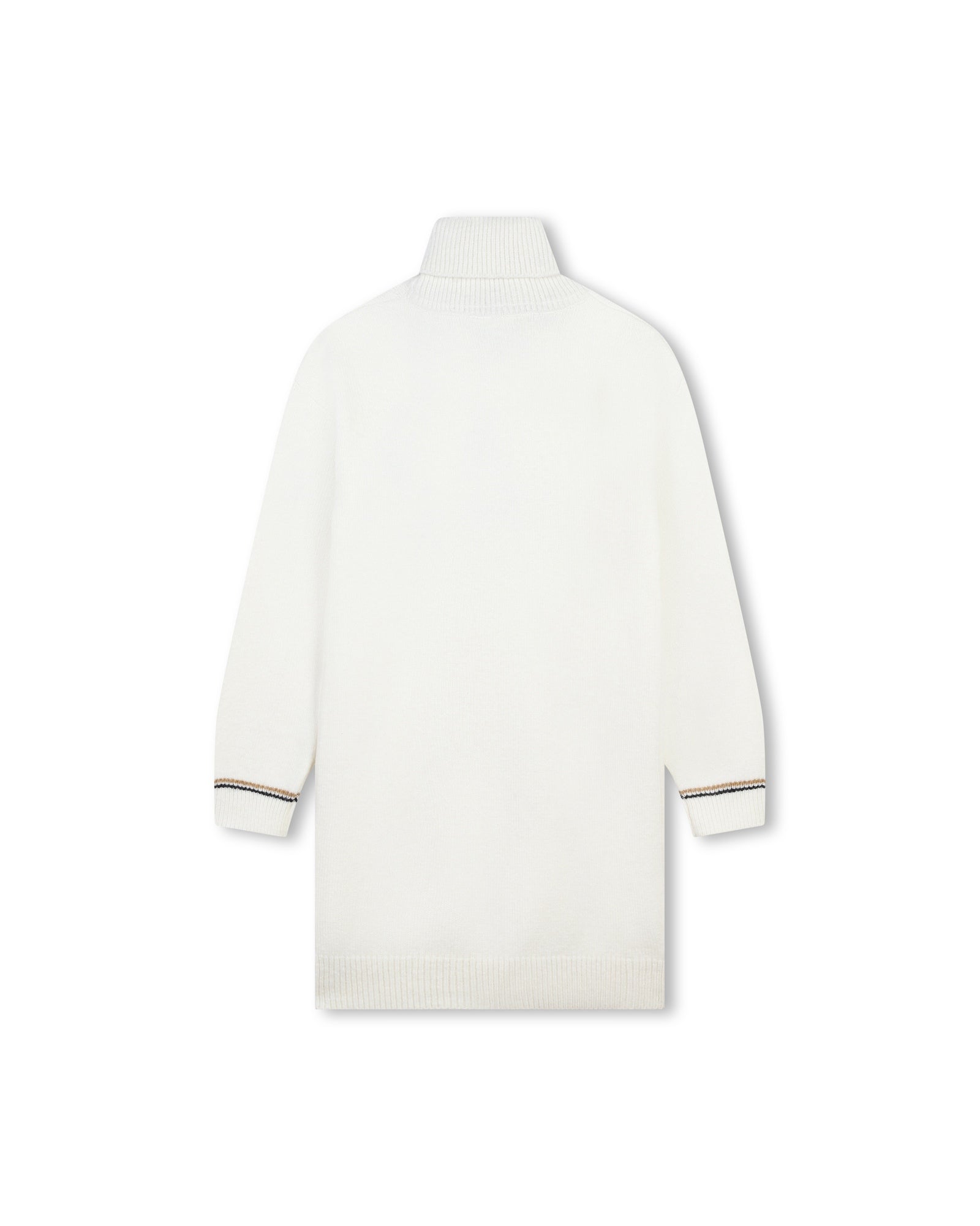 Robe col roulé à tresses - Offwhite