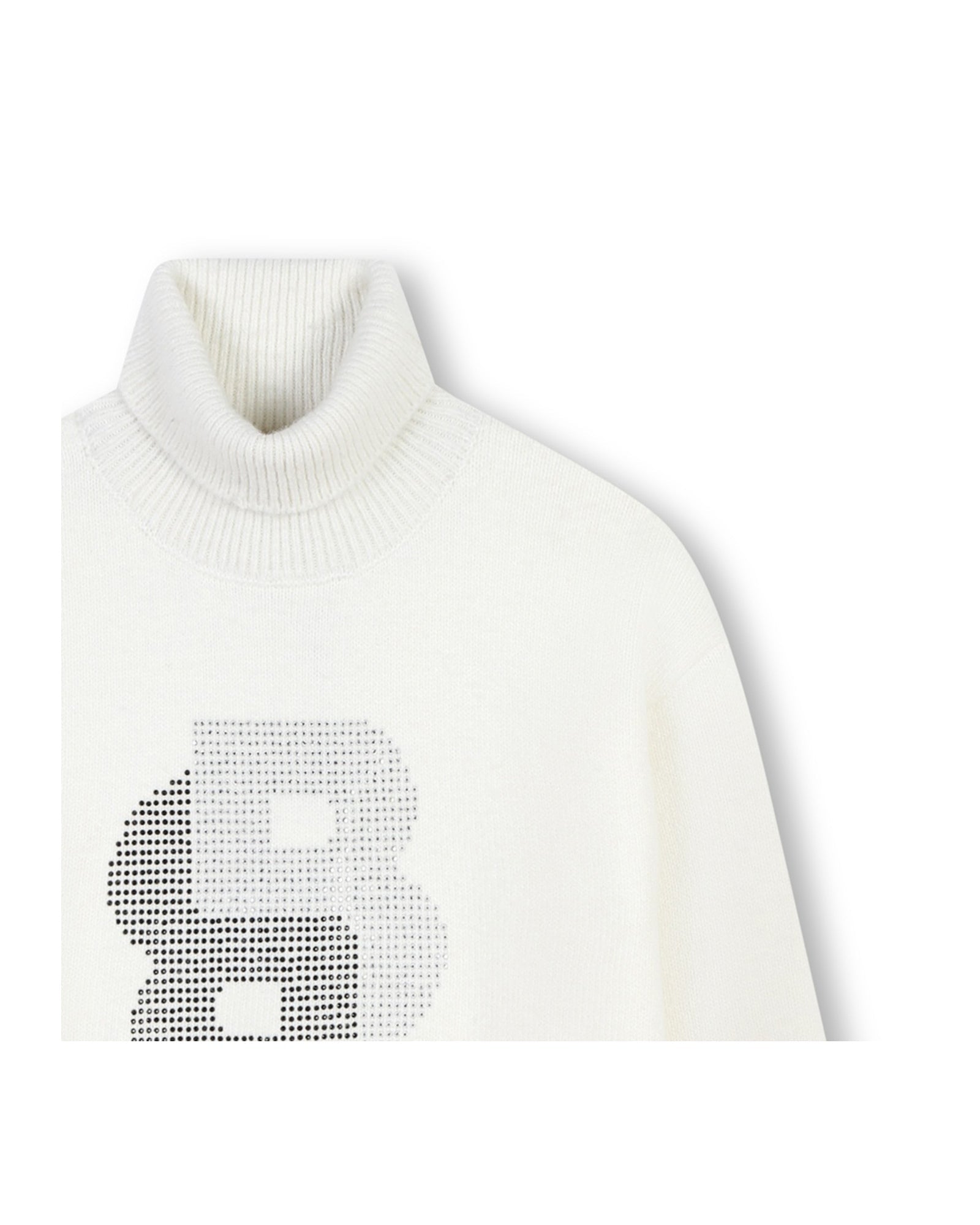 Robe col roulé à tresses - Offwhite