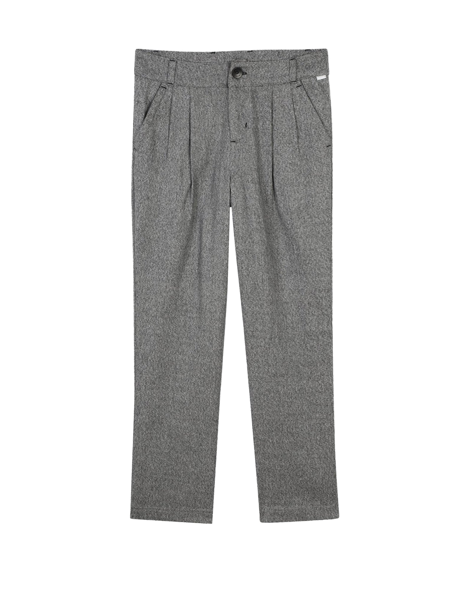 Pantalon 2 poches en coton - Gris Chiné