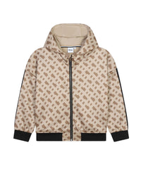 Gilet à capuche imprimé monogramme - Cookie