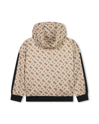 Gilet à capuche imprimé monogramme - Cookie