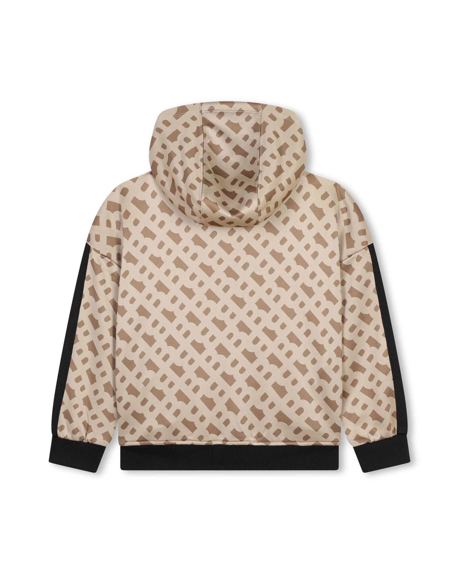 Gilet à capuche imprimé monogramme - Cookie