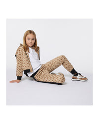 Gilet à capuche imprimé monogramme - Cookie