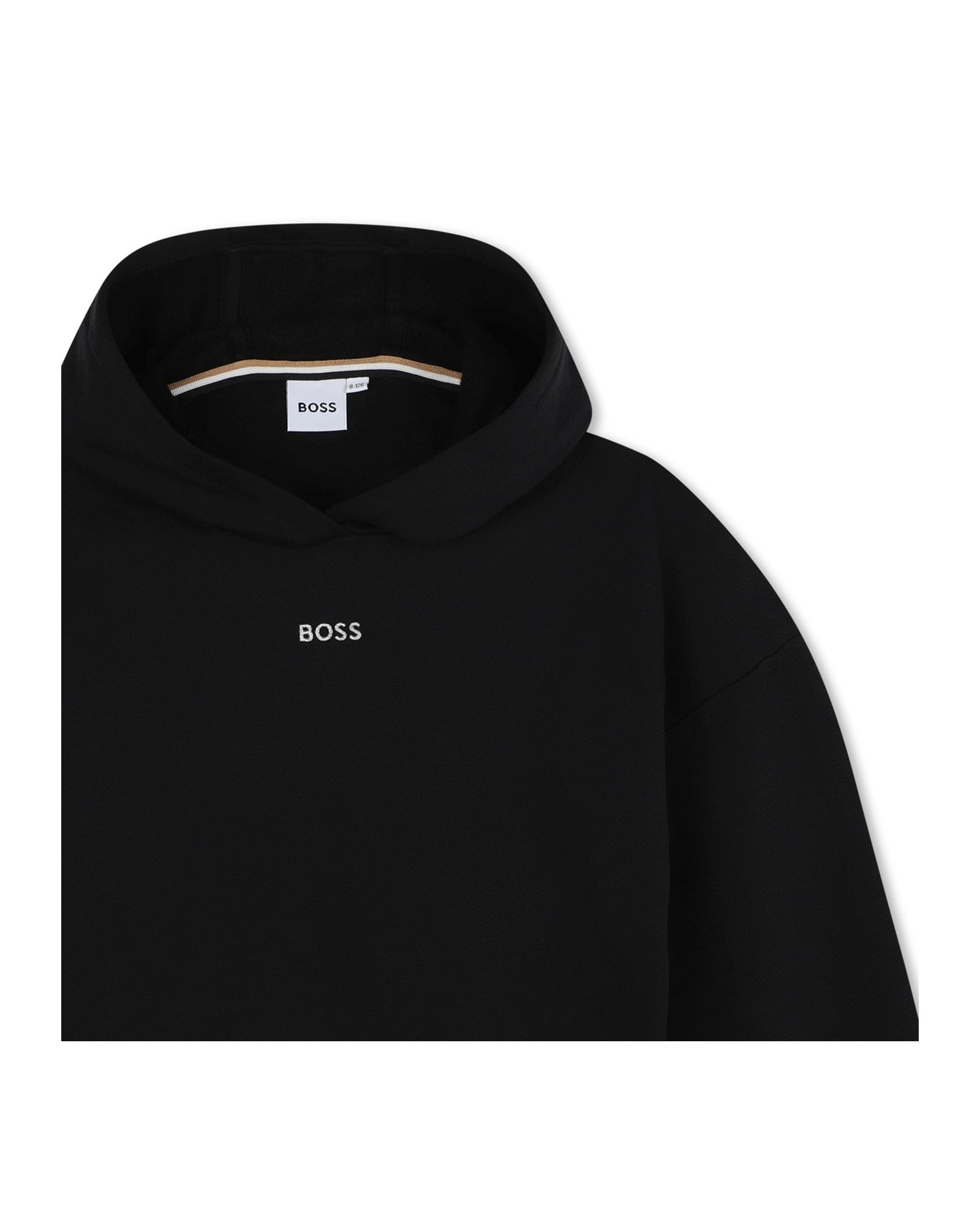 Sweatshirt brodée à logo brillant en coton - Black