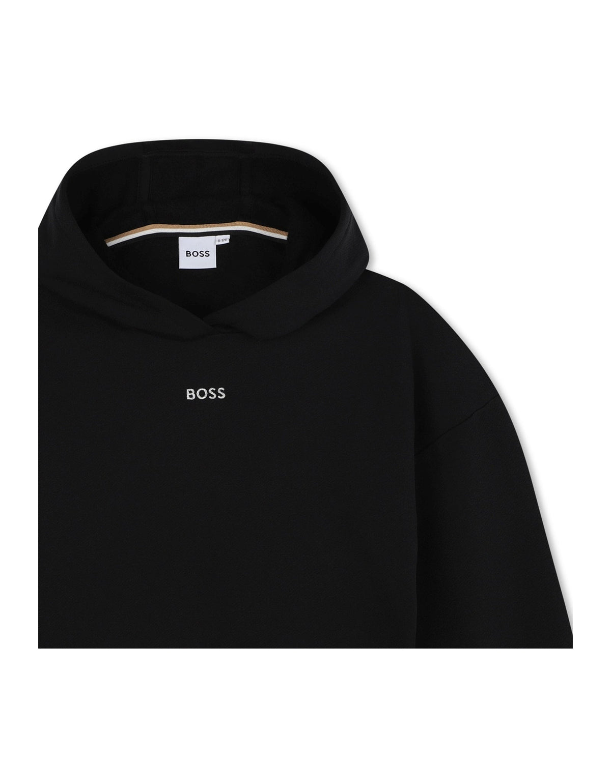 Sweat brodée à logo brillant en coton - Black
