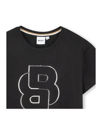Short-sleeved cotton T-shirt - Black