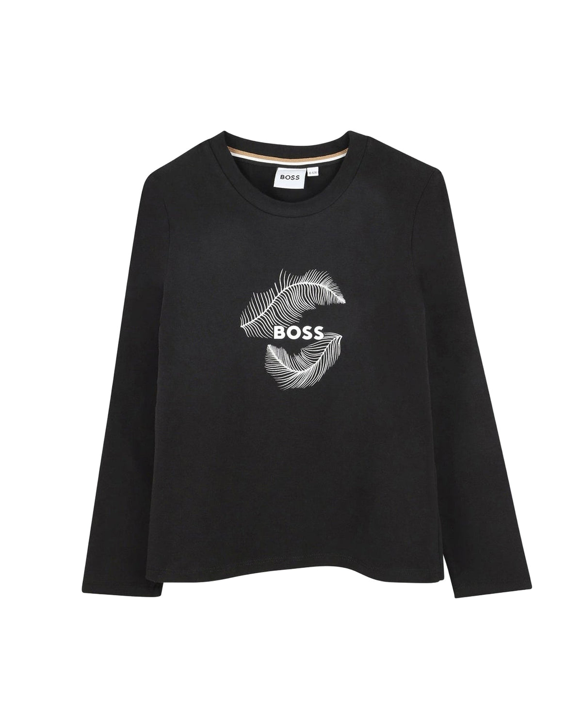 T-shirt à manches longues à illustrations en coton - Black
