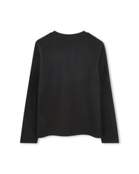 T-shirt à manches longues à illustrations en coton - Black