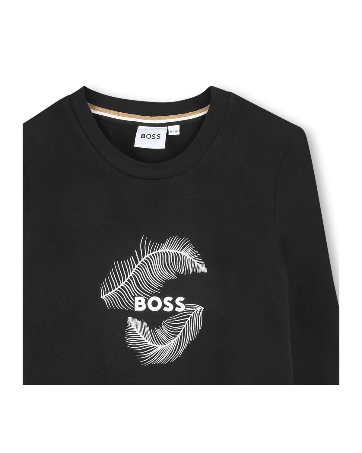 T-shirt à manches longues à illustrations en coton - Black