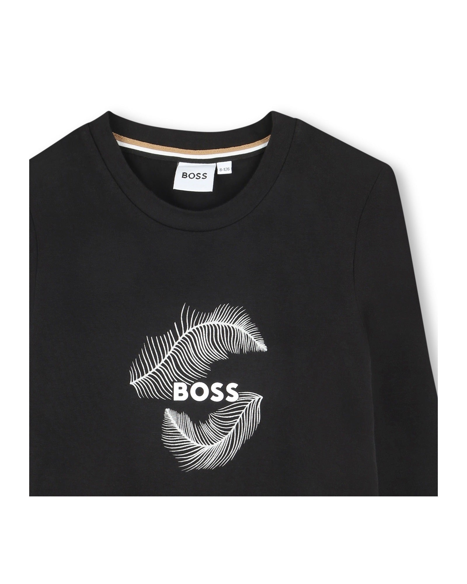 Long-sleeved T-shirt with cotton illustrations - Black