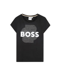 T-shirt à illustrations fantaisie en coton - Black