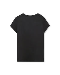 T-shirt à illustrations fantaisie en coton - Black