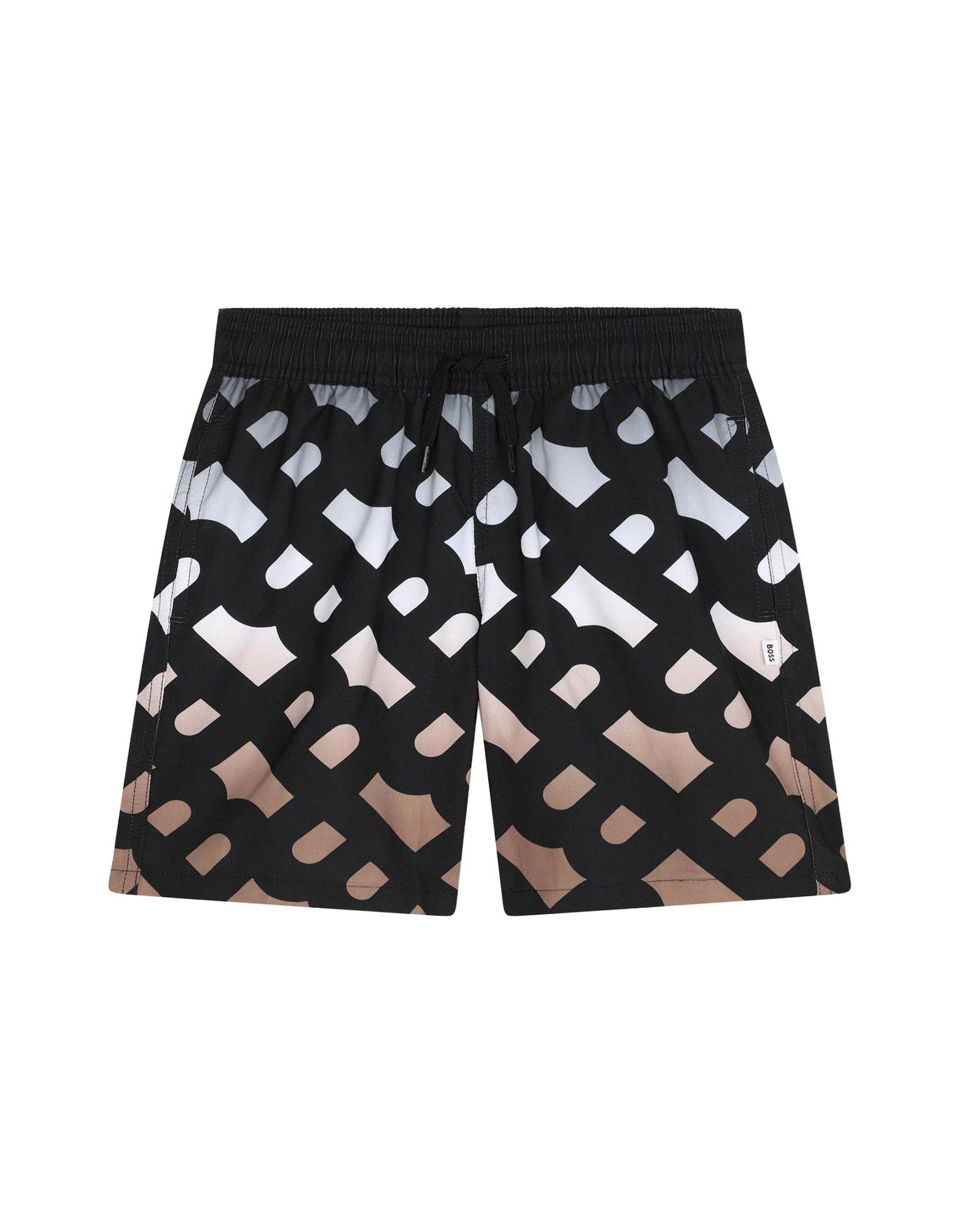 Lace-up swim shorts - Black