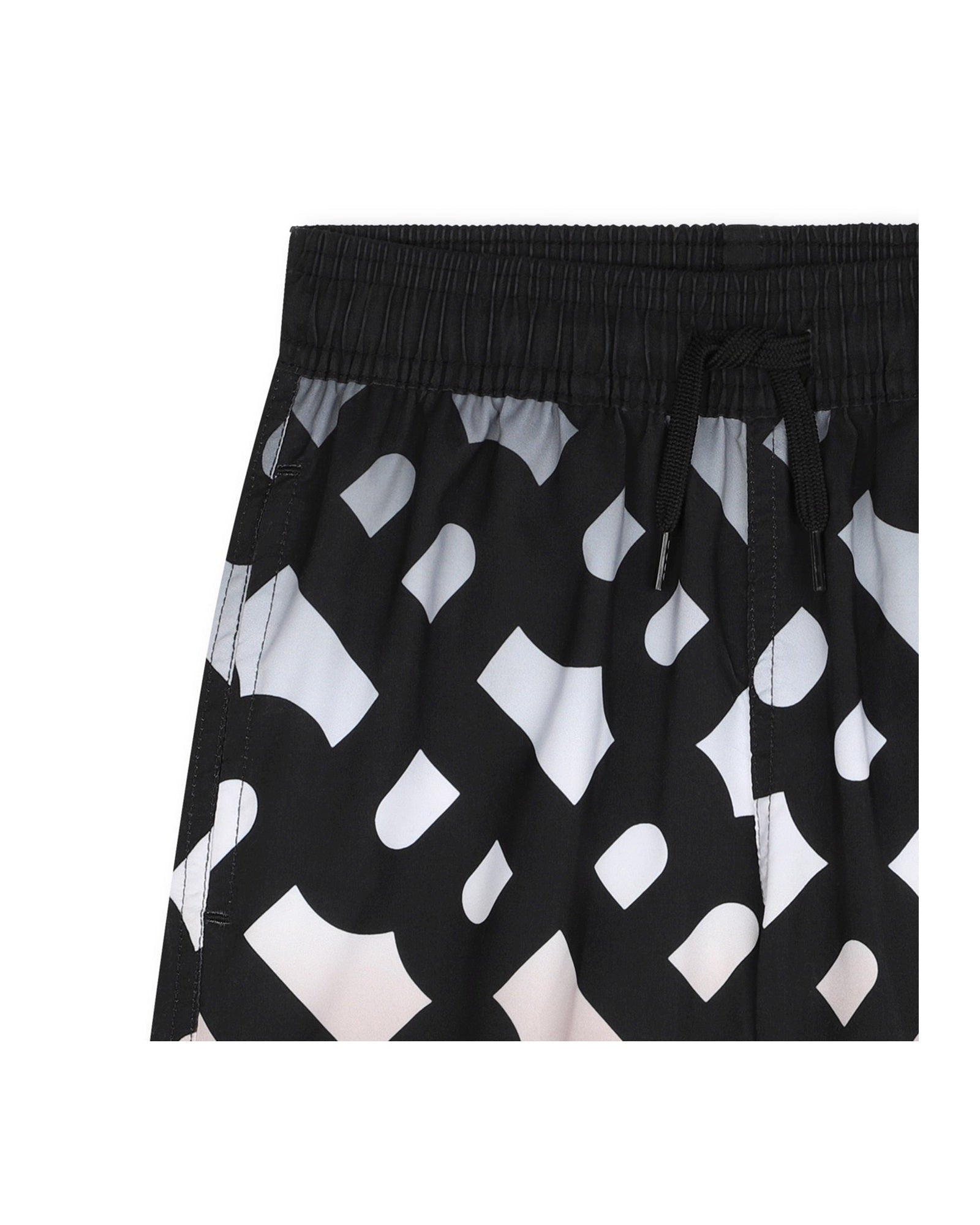 Lace-up swim shorts - Black