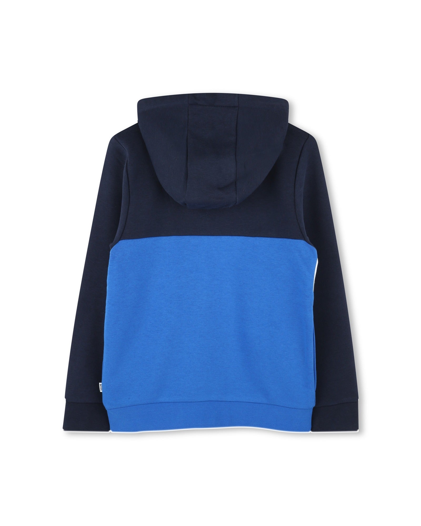 Gilet à capuche à découpes en coton - Bleu Cargo