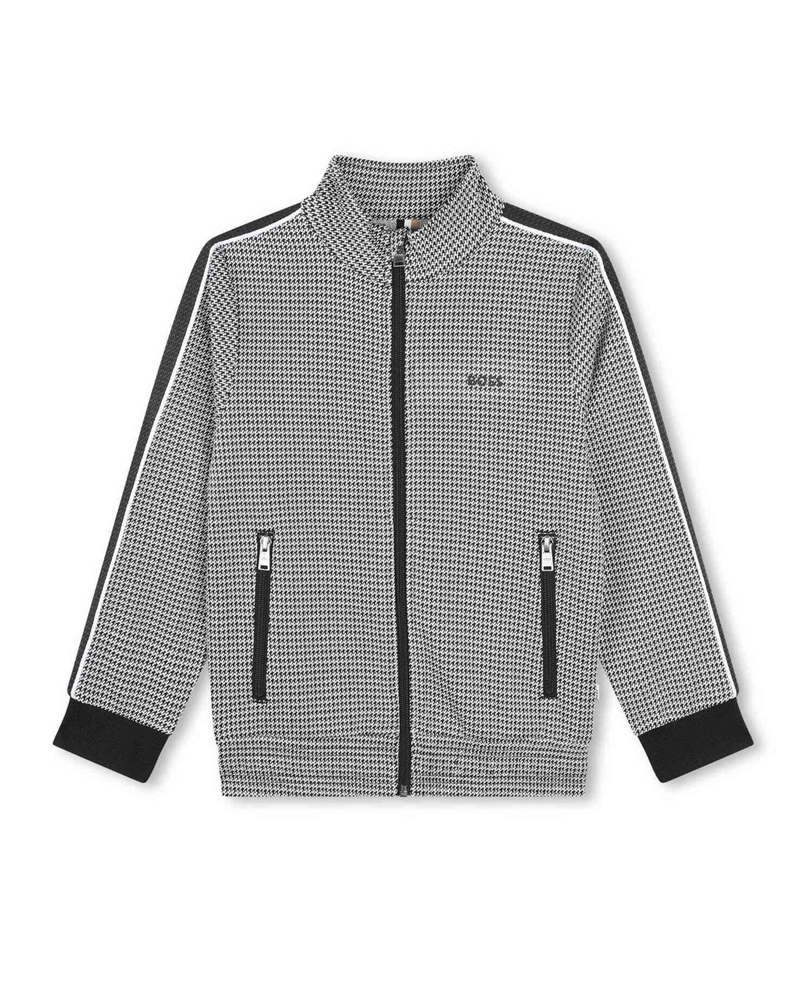 Gilet motif pied de poule - Black
