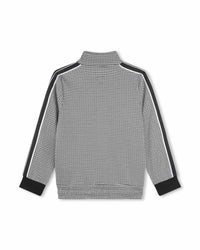 Gilet motif pied de poule - Black