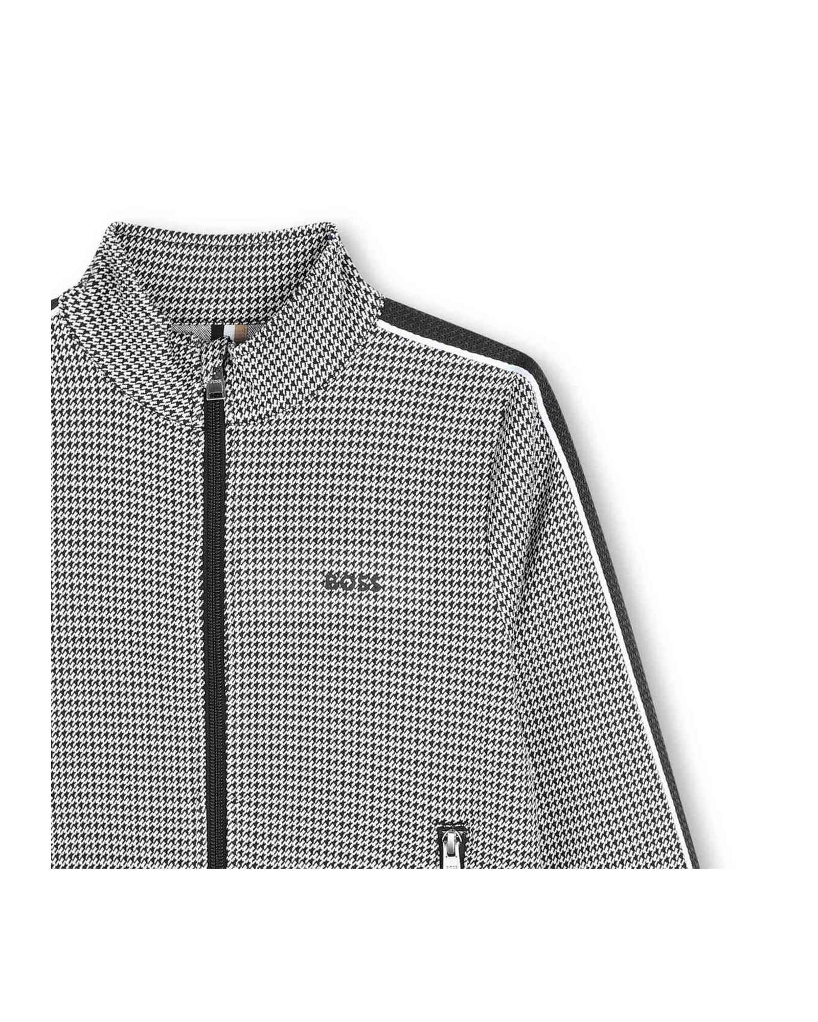 Gilet motif pied de poule - Black
