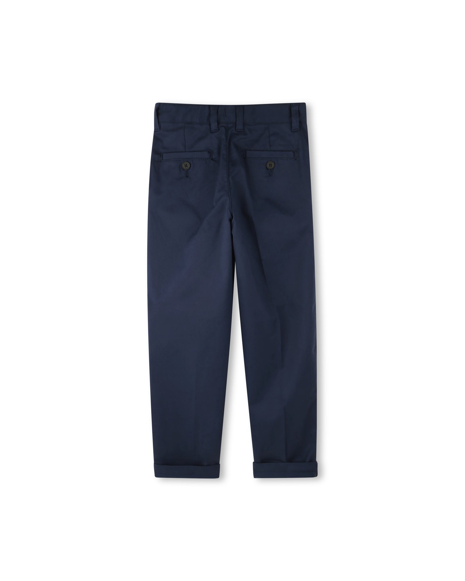 Pantalon chino à poches en coton - Bleu Cargo