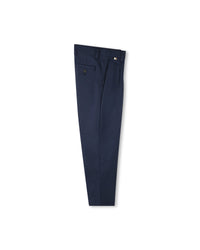 Pantalon chino à poches en coton - Bleu Cargo