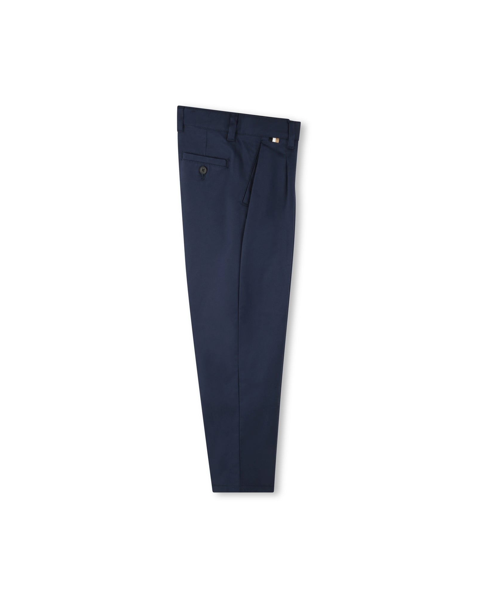 Pantalon chino à poches en coton - Bleu Cargo