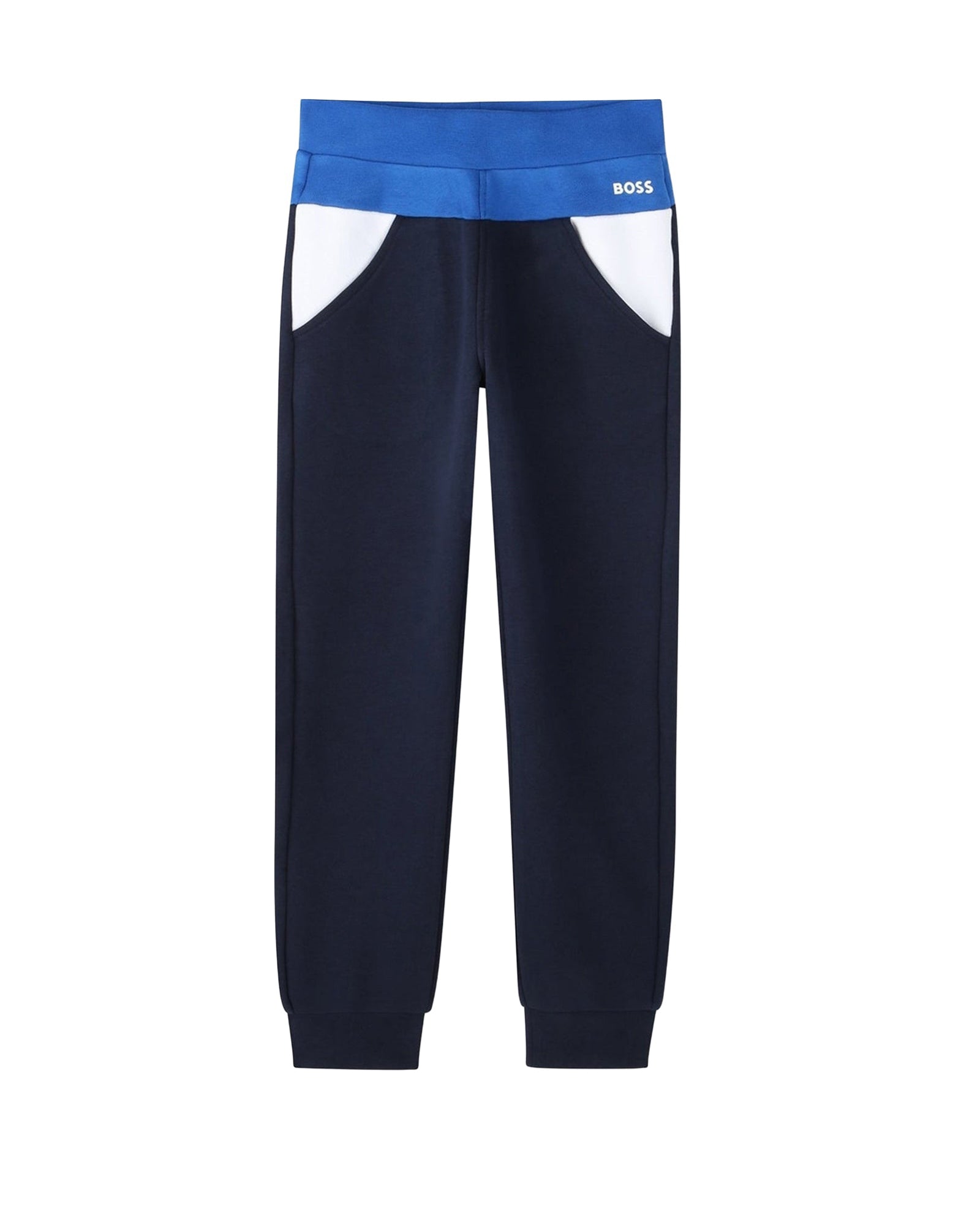 Pantalon de survêtement à découpes en coton - Bleu Cargo