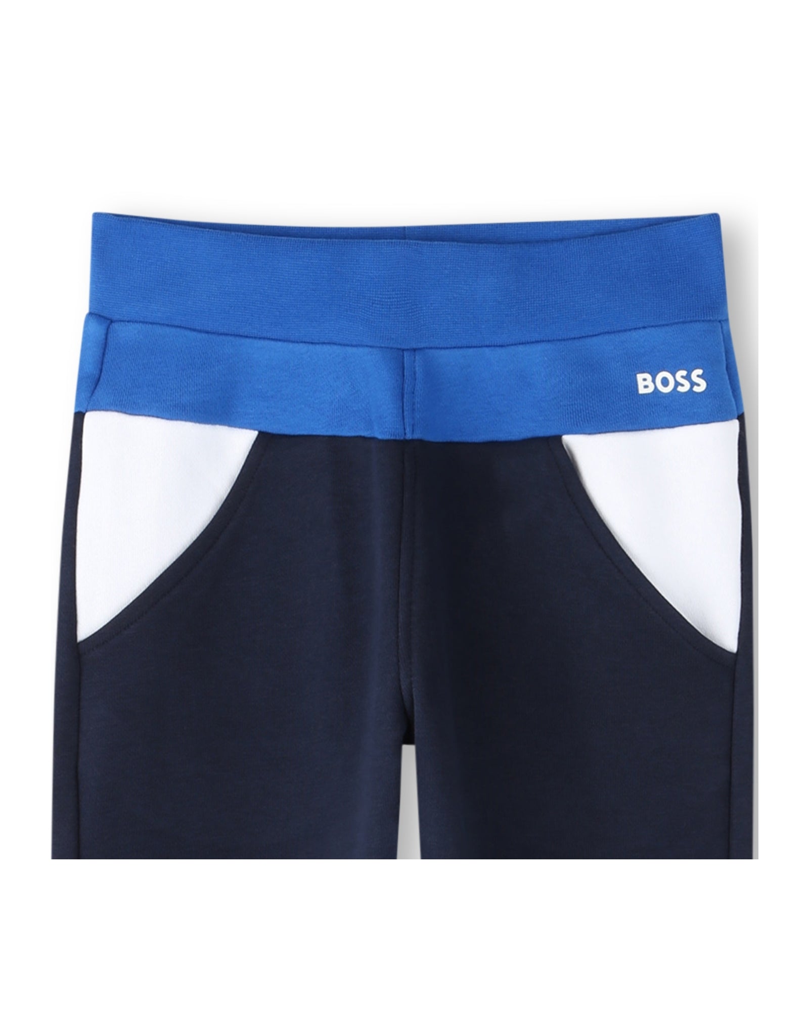 Pantalon de survêtement à découpes en coton - Bleu Cargo