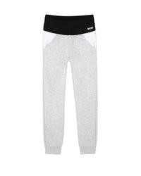 Pantalon de survêtement à découpes en coton - Gris Chiné