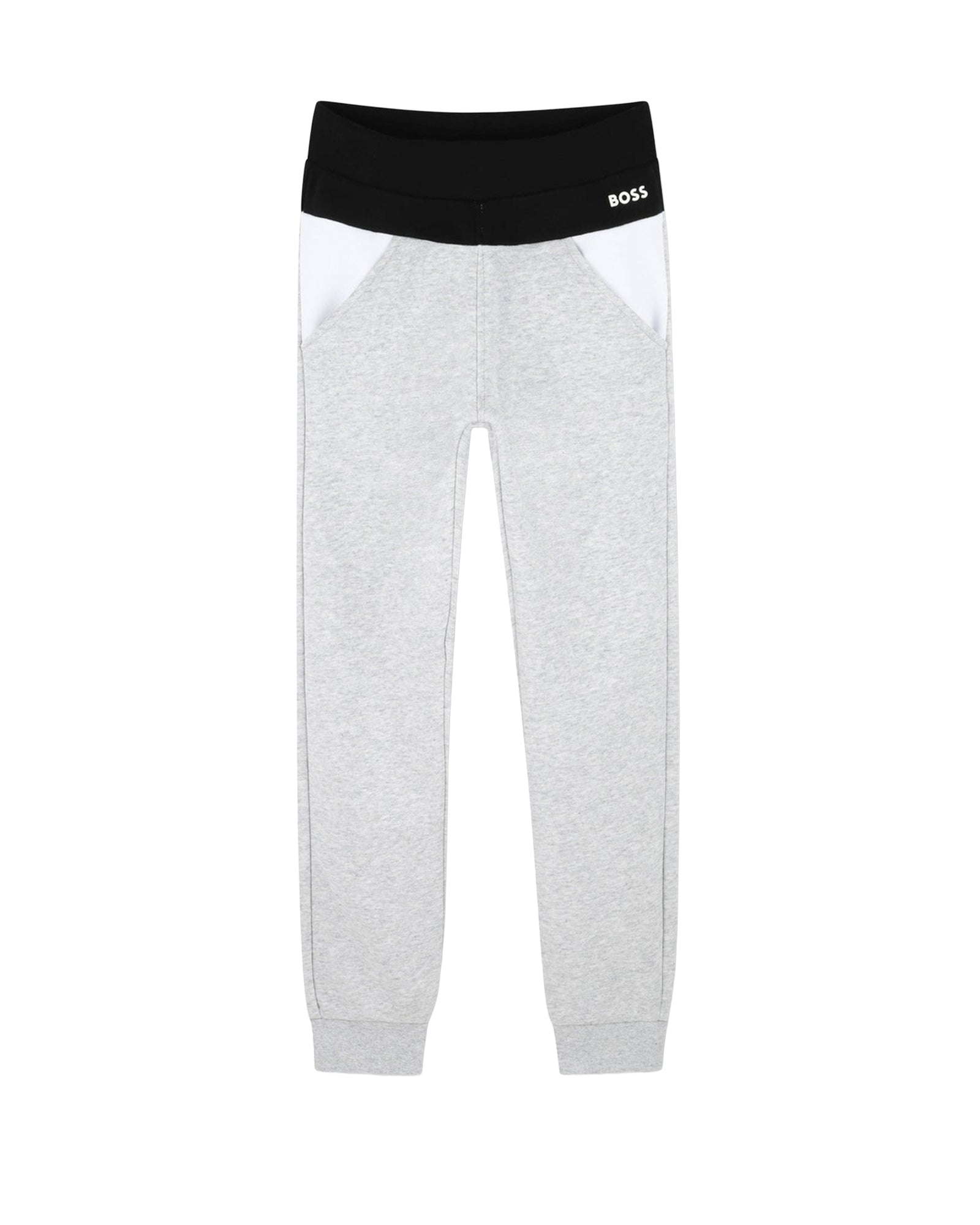 Pantalon de survêtement à découpes en coton - Gris Chiné
