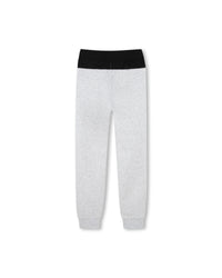 Pantalon de survêtement à découpes en coton - Gris Chiné