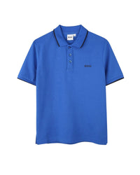 Polo à manches courtes à logo en coton - Brightcobalt