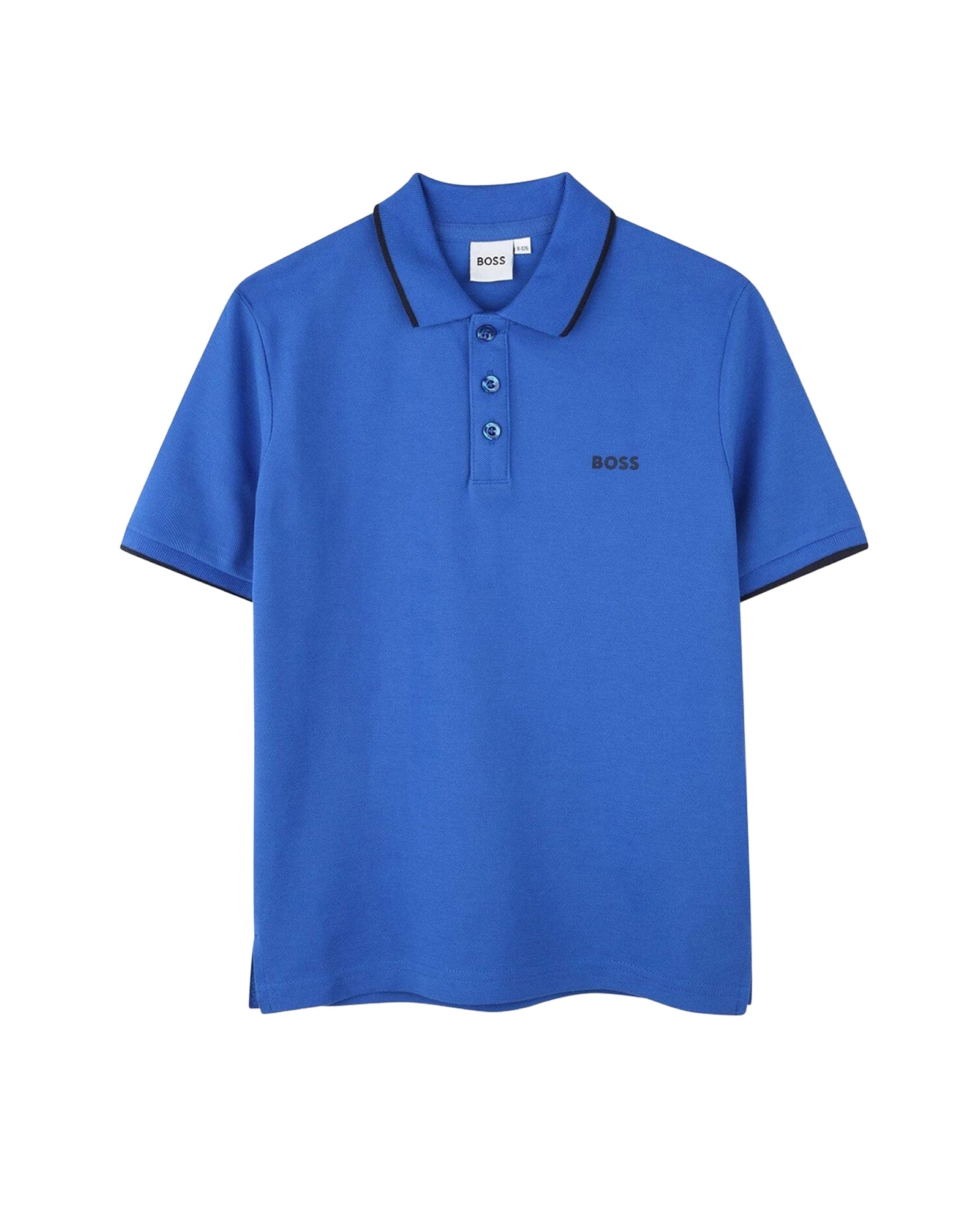 Polo à manches courtes à logo en coton - Brightcobalt
