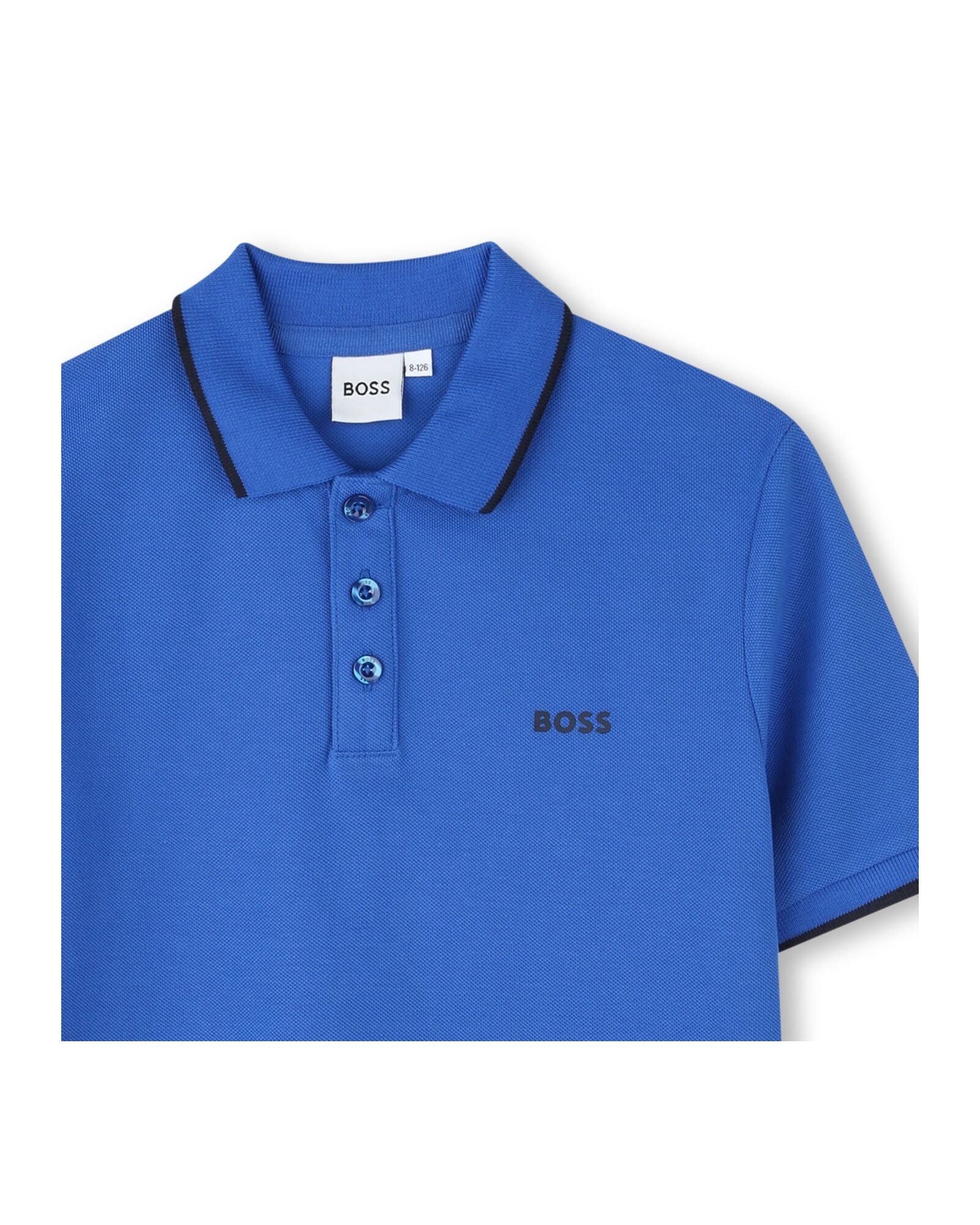 Polo à manches courtes à logo en coton - Brightcobalt