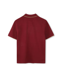 Polo à manches courtes à logo en coton - Garnet