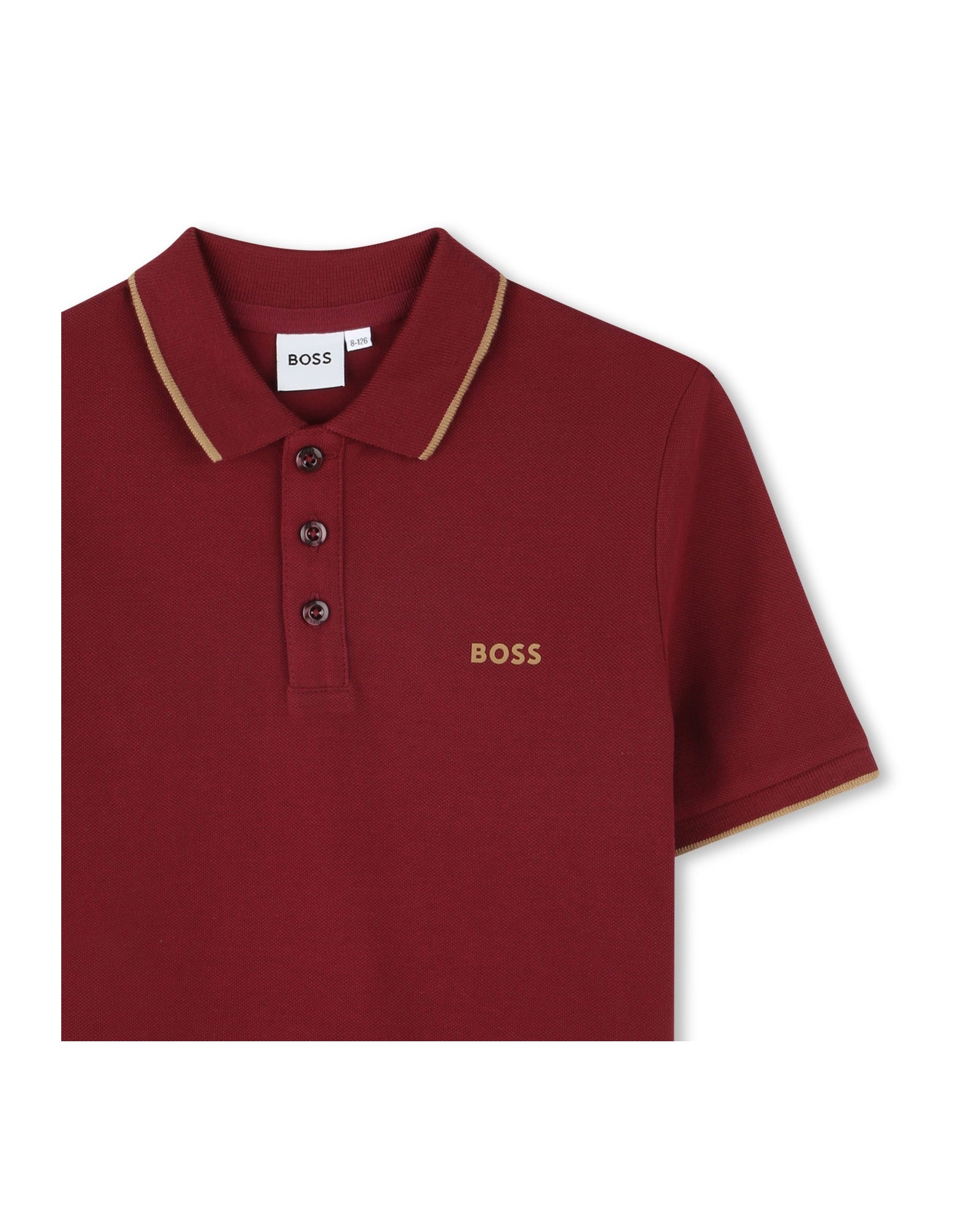 Polo à manches courtes à logo en coton - Garnet