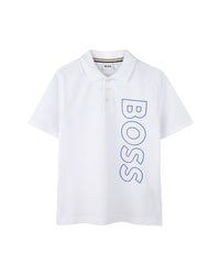 Polo à manches courtes à logo en coton - Blanc